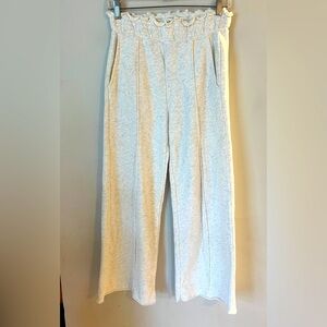 ABERCROMBIE & FITCH Womens Light Heather Gray Paper Bag Waist Front Crease Pants